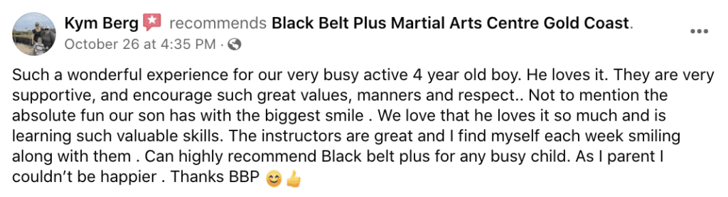 Pre-School Martial Arts Classes Burleigh Heads | Black Belt Plus